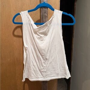 Free People Roll Neck Muscle TShirt - White